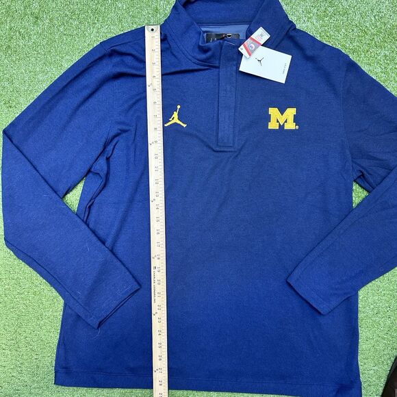 University Michigan NEW Nike Jumpman Pullover 1/4 Zip Fleece Shirt Size XL NWT - Picture 5 of 6